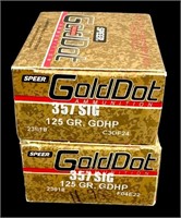 .357 SIG ammunition (2) boxes Speer Dot