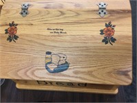 Handmade wooden bread box