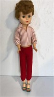 c1950 Fashion High Heels Doll Red Short Curly