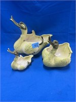 Hull Pottery Set Of 3 Duck Planters