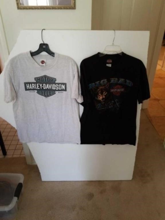 2 Harley Davidson Tshirt size large