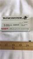 Winchester 5.56 mm M855 62 grain 20 cartridges.