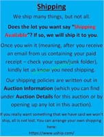 We ship many things, but not all things. See below