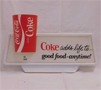Coca-Cola coke cup plastic counter sign, unused,