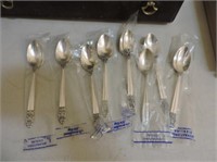 9 sterling silver teaspoons