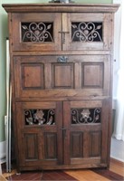 Antique Solid Wood Wine Bar Cabinet