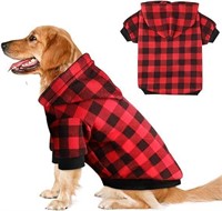 (XL) Plaid Dog Hoodie Sweatshirt Sweater
