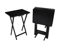 Mainstays Indoor Folding Table Set of 4 in Black