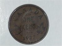 1927 1 Cent Canadian F