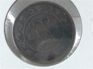 1876-h 1 Cent Canadian F