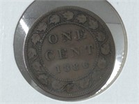 1886 1 Cent Canadian F
