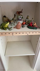 Misc bird and frog figurines