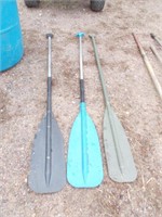 (3) Poly Canoe Paddles