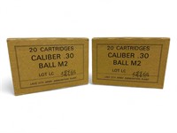 2 Boxes of .30 Caliber Ball Ammo