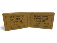 2 Boxes of .30 Caliber Ball Ammo