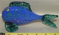 Thames Studio Art Glass Signed Confetti Glass Fish