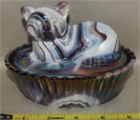 RARE Westmoreland Amethyst Carnival Slag Glass