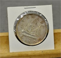 1949 Canada silver dollar coin