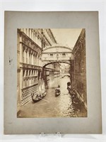 ANTIQUE PHOTOGRAPH VENICE ITALY WATER