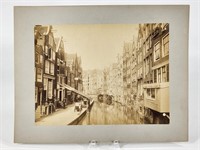ANTIQUE PHOTOGRAPH VENICE ITALY WATER