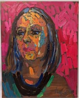 Ingrid Seyffer, portrait, oil on canvas, 20 x 16"
