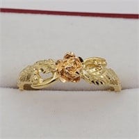 STERLING SILVER GOLD PLATED VINTAGE RING