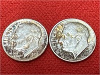 1952 & 1953-D Roosevelt Silver Dimes