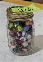 Marbles, pint jar