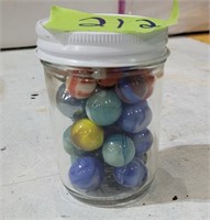 Half pint jar of marbles