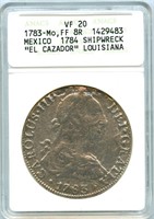 Shipwreck Coin 1783 Mo "El Cazador" - ANACS VF20