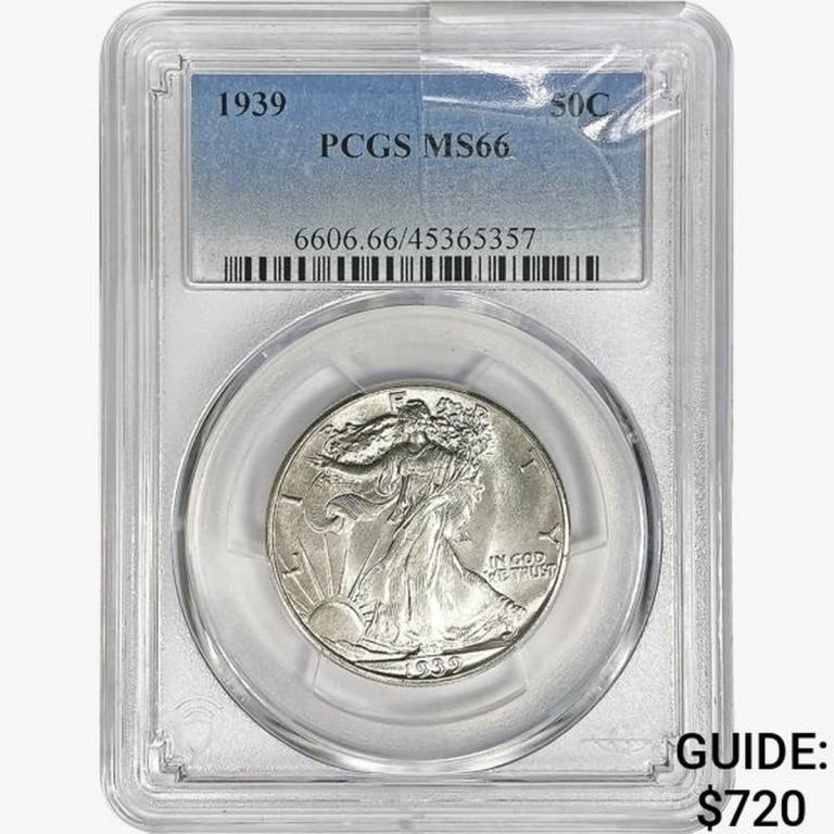 1939 Walking Liberty Half Dollar PCGS MS66