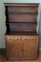 Antique Cherry Step Back Cupboard
