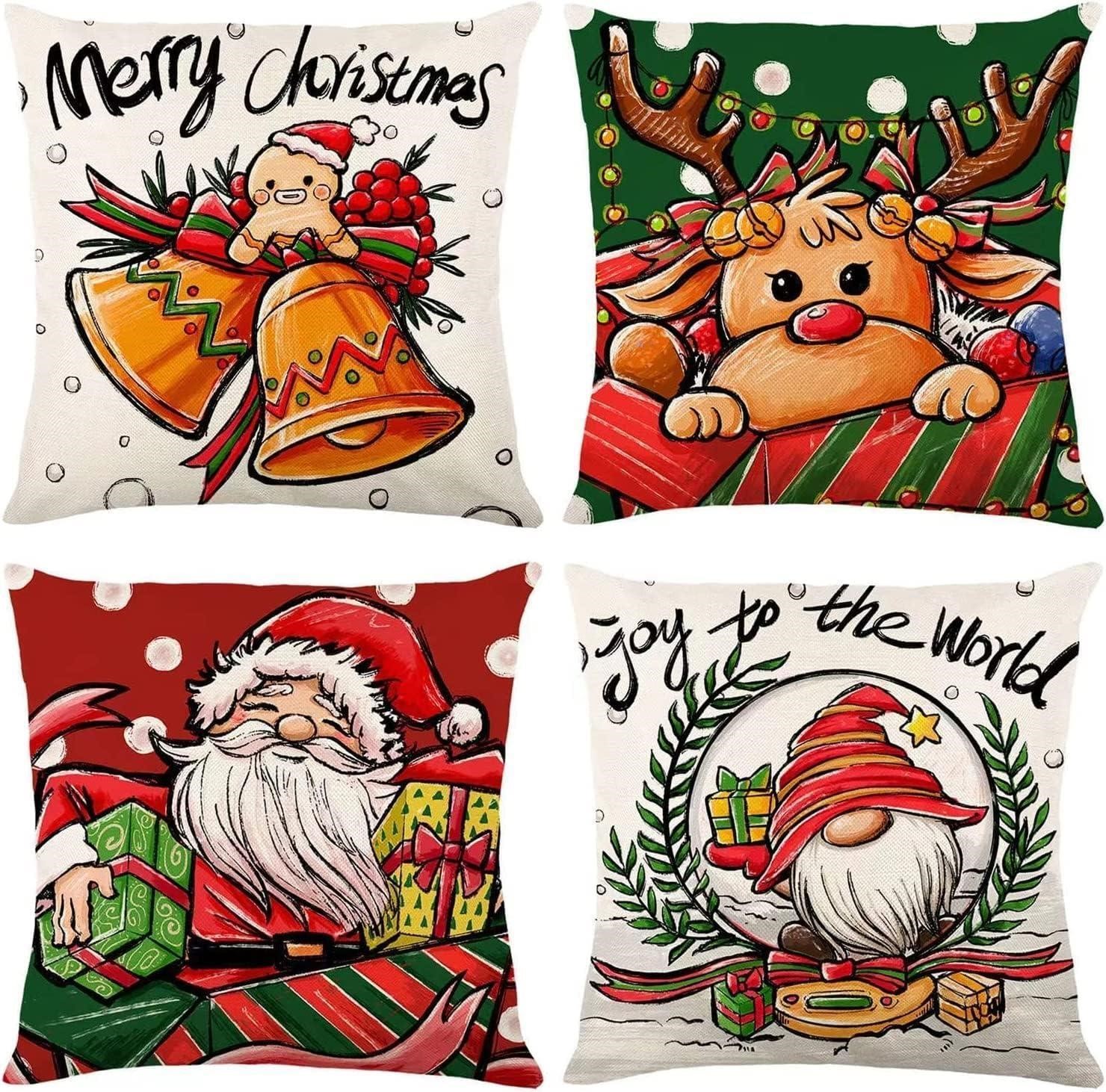 Christmas Throw Pillow Covers x2