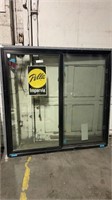 Pella Black Wood Frame Slider Window W/ Screen
