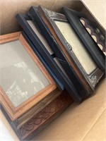 Large box of picture frames.