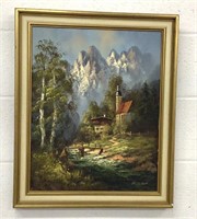 23x19 Framed Oil On Canvas Koster Painting