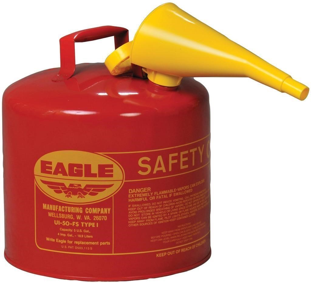 Eagle 5 Gallon Type I Red Safety Gas Can for