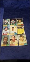 (9) 1961 Topps Baseball Cards (#'s 496, 493, 504,