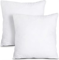 $33 Square Pillow  (Pack of 2, White) - 20" x 20"