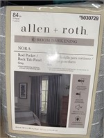 2 ALLEN AND ROTH ROOM DARKENING  CURTAIN PANELS