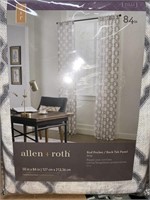 2 ALLEN AND ROTH LIGHT FILTERING CURTAIN PANELS