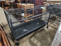 Rabbit cage on rollers 48x18x30