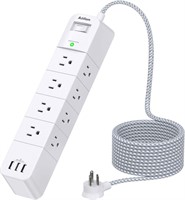 NEW $30 Power Strip w/12Outlets & 3USB w/5FT Cord