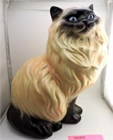 Vintage Siamese Glazed Ceramic Cat