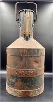 Antique Seraphin 5 Gal Gas Station Service Can