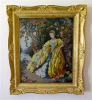 Early Victorian Needlepoint Picture