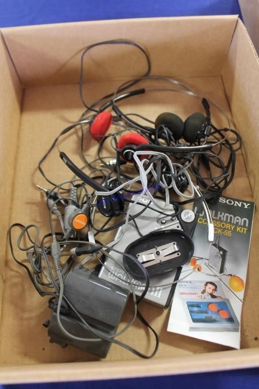 Sony Walkman Cassette Player w/Accessories