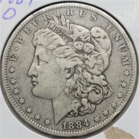 1884 O MORGAN SILVER DOLLAR