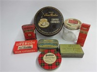 Group of Early Ad Tins and Containers