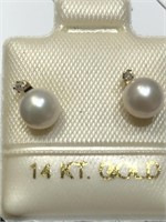 $200 14K Cultured Pearl Earrings